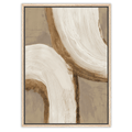 neutral canvas wall art in living room