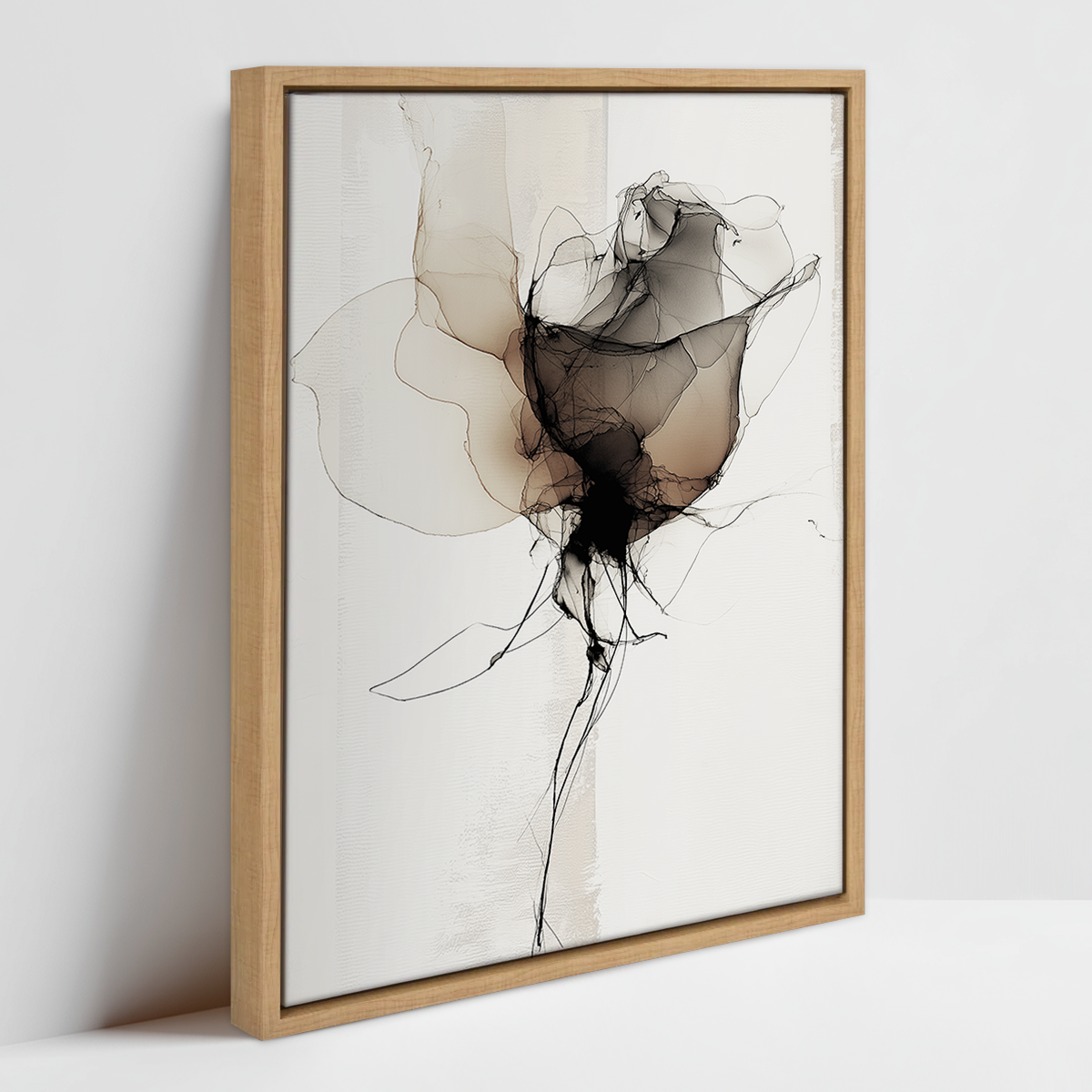 neutral wall art styled in living space