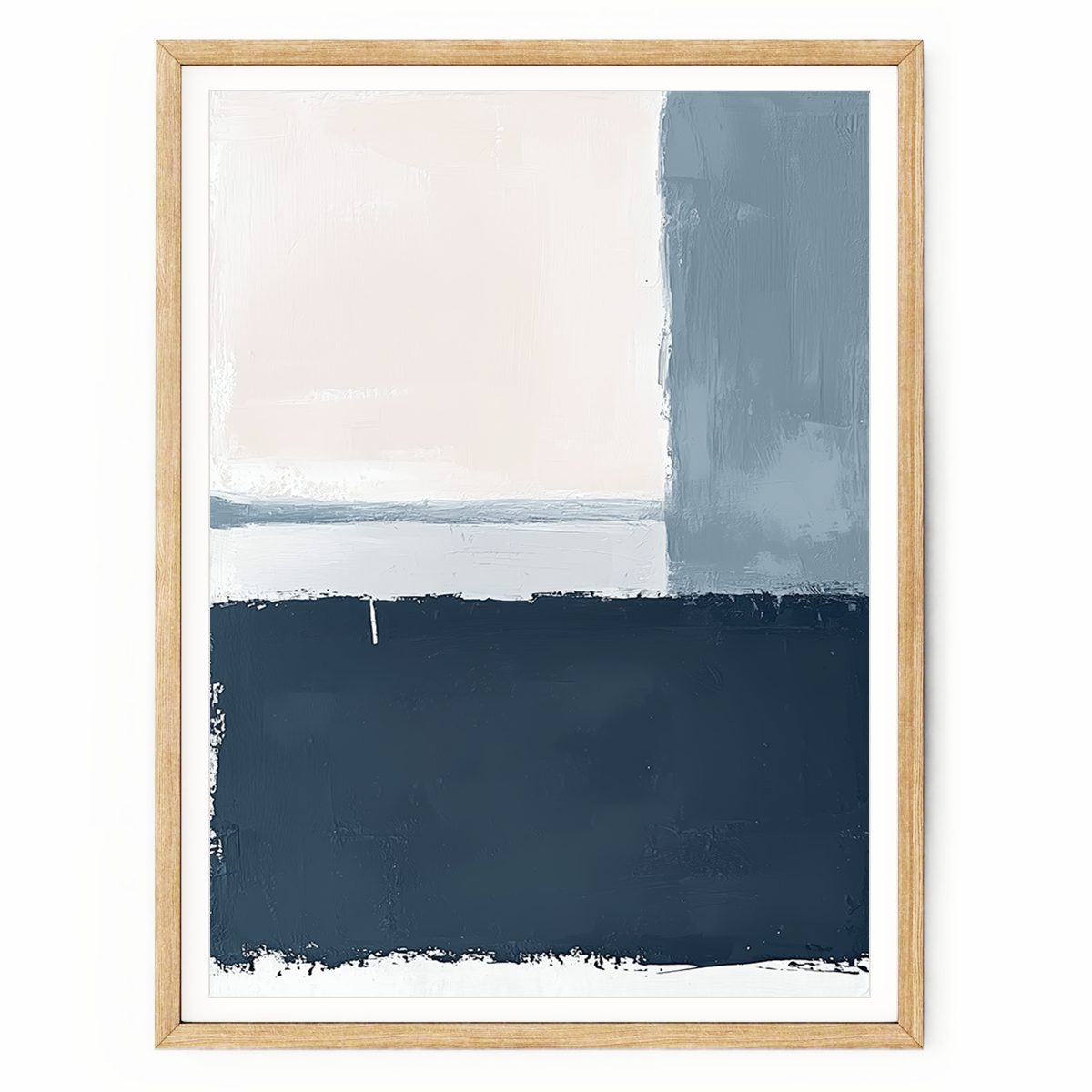 soft navy blue abstract modern wall art prints